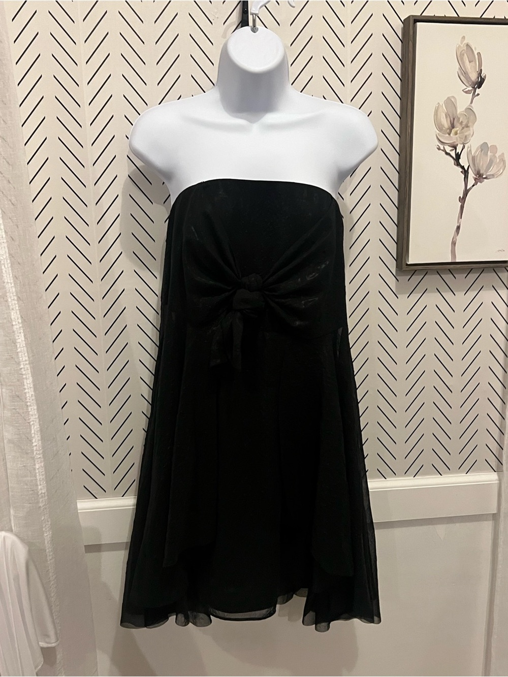 Free People “Good for You” Strapless Tie-Front Mini Dress – Size 8 - Picture 10 of 13